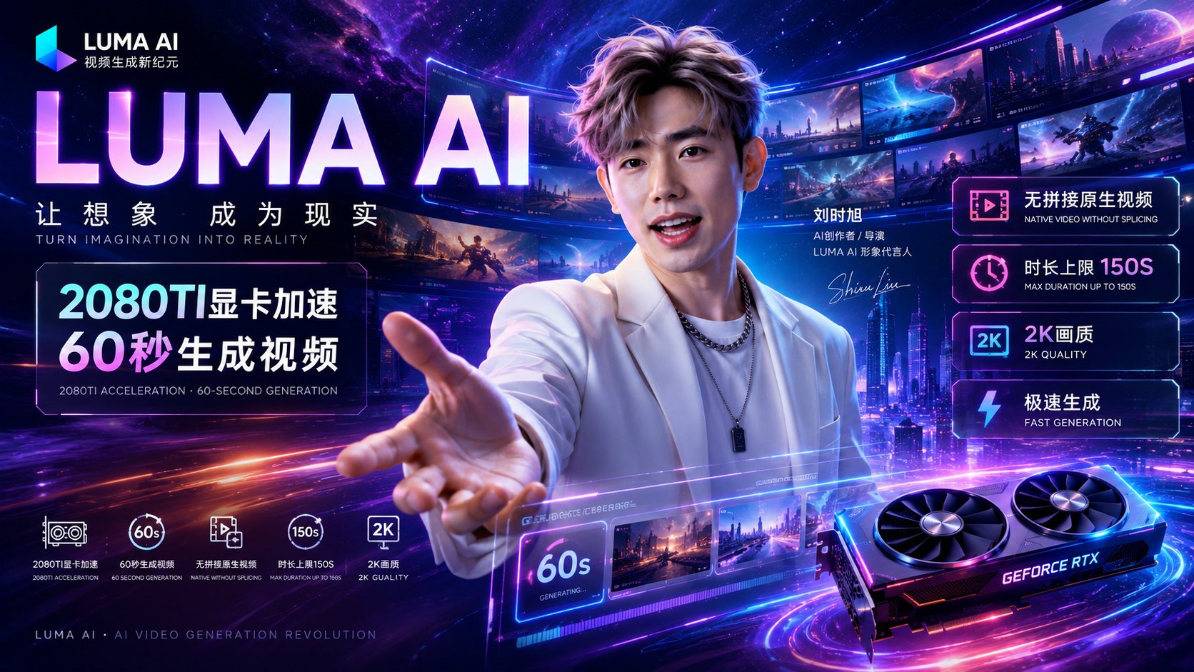 LUMA AI 视频生成新纪元，展示 AI 视频生成、原生长视频与 2K 高画质能力